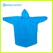 Disposable PE Hooded Sleeve Raincoat Rpe-064